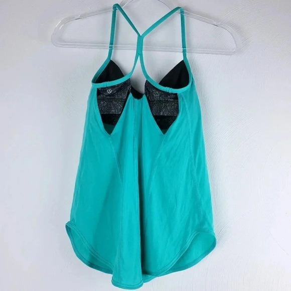 Lululemon | Roll Out Tank | Built in Bra | Bali Breeze/ Jazzy Green - Picture 2 of 7